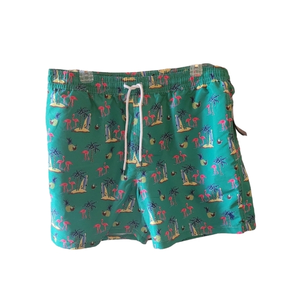 Polo Ralph Lauren Coconut Flamingo Swimming Trunks Pink Green New with Tags - Picture 5 of 7